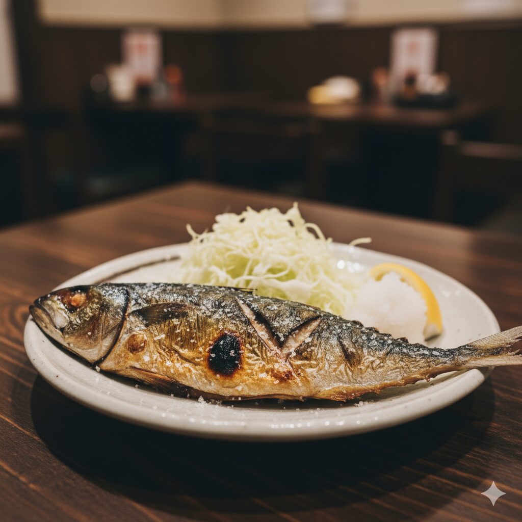 アジの塩焼き