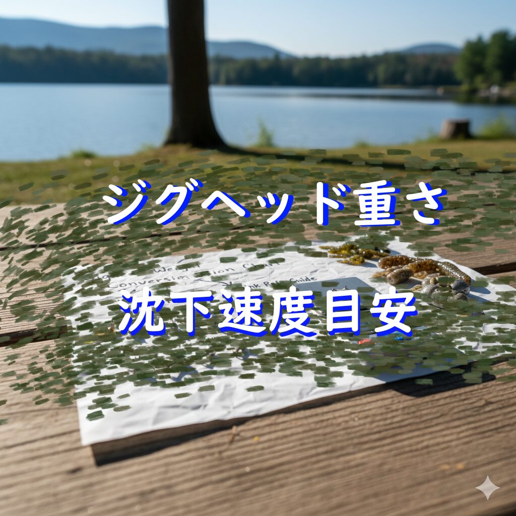 ジグヘッドの重さ換算表(g ⇔ oz)と沈下速度の目安一覧!