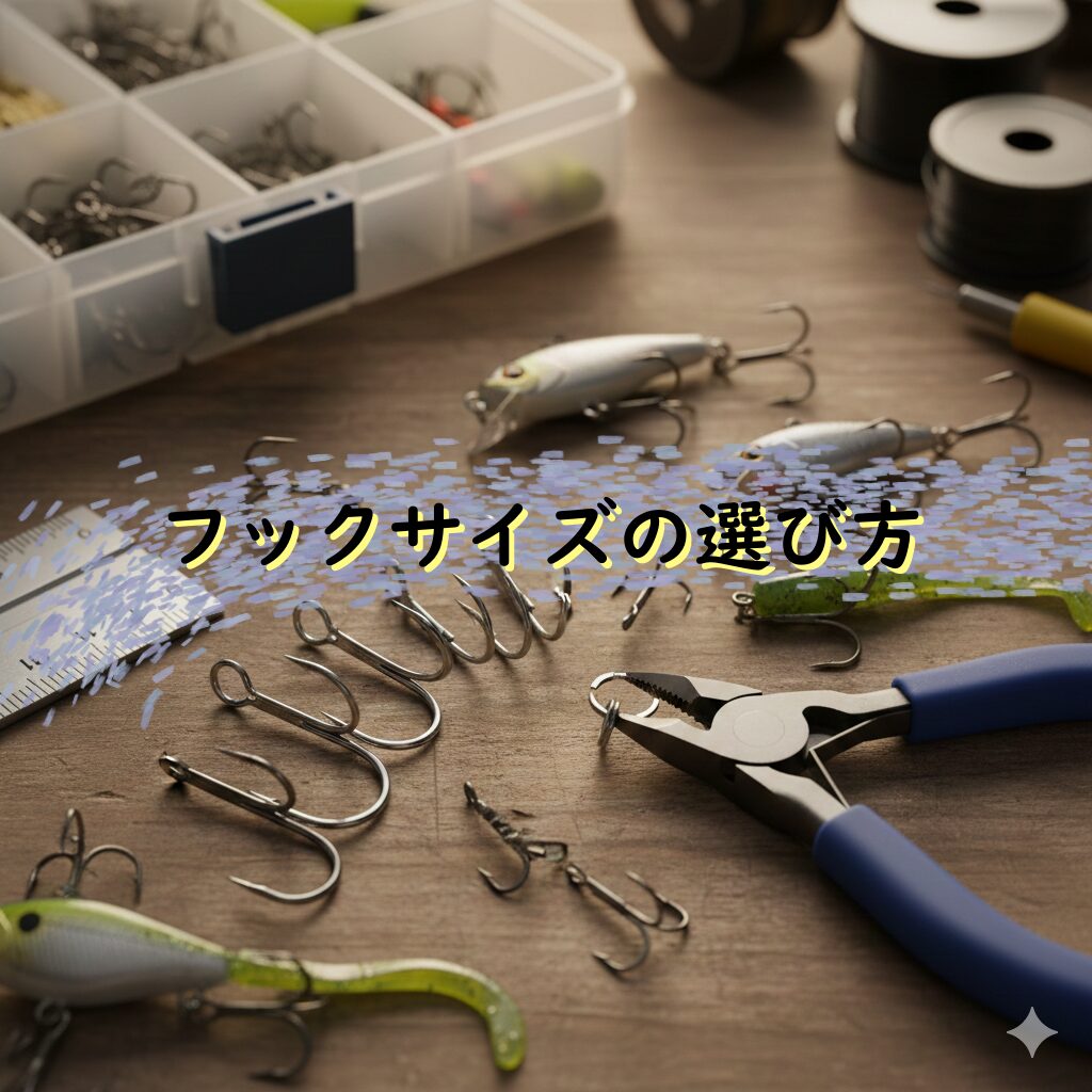 ルアー用フックのサイズ規格比較と交換方法!トレブル・シングルフックの選び方