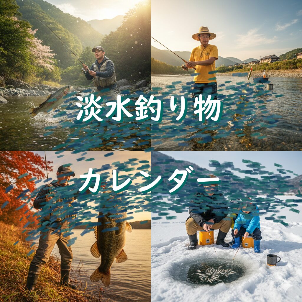 淡水釣り物カレンダー!「今、何が釣れる?」がひと目で分かる四季のターゲットガイド