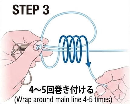 STEP 3:4〜5回巻き付ける