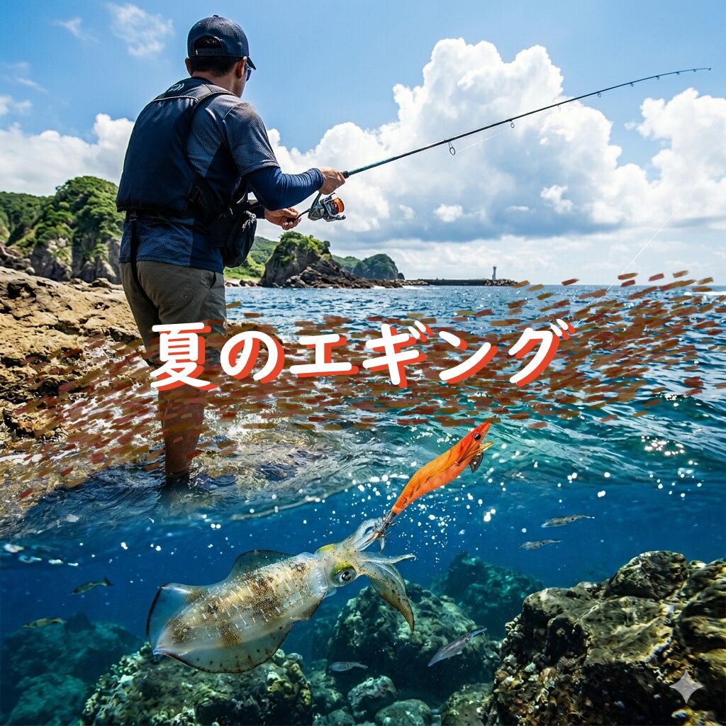 夏にイカは釣れない?夏エギングで親イカ&新子を狙う