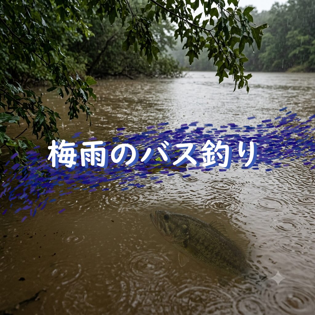 梅雨のバス釣り攻略!雨の強さで変えるルアーとカラー選び